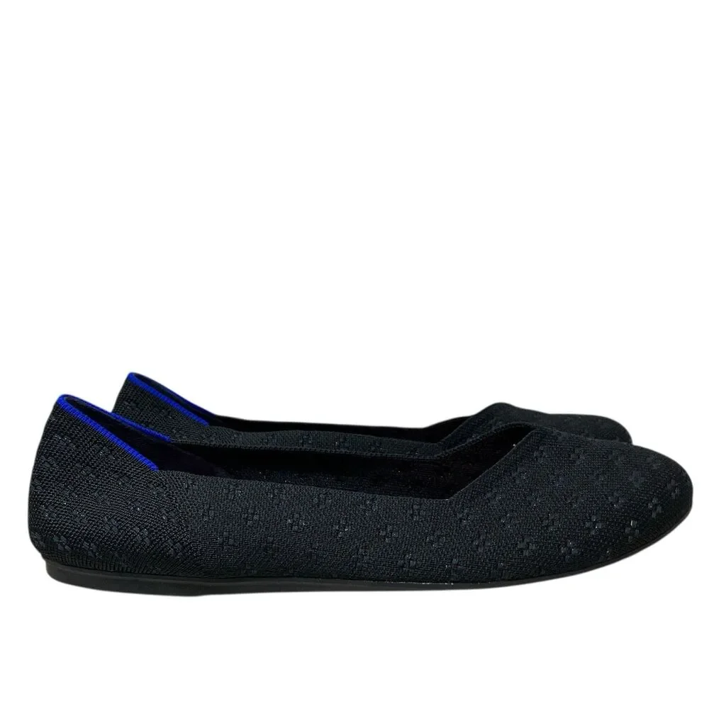 Rothy’s‎ Black Knit Round-Toe Flats | Womens 11.5 | Chic Dressy Slip-On